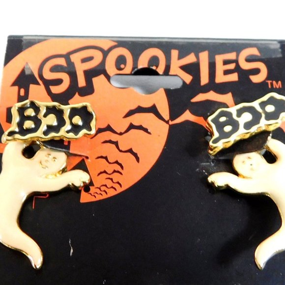 BOO Ghosts Halloween Pierced Earrings Spookies - Picture 2 of 4